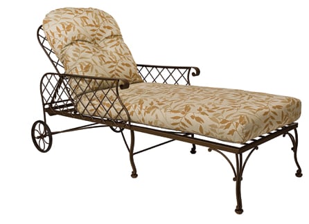 Brayden Wrought Iron Adjustable Chaise Lounge