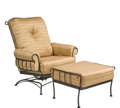 Terrace Wrought Iron Spring Lounge Chair