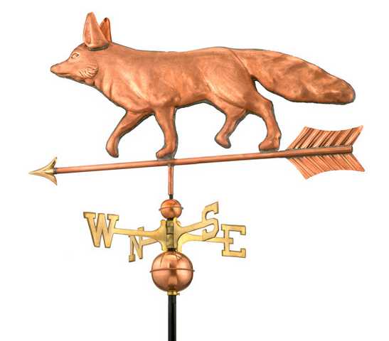 Good Directions Fox Weathervane- Polished Copper