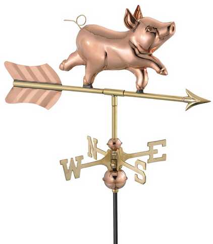 Good Directions Whimsical Pig Weathervane
