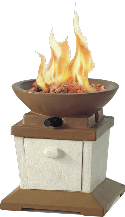 Tabletop Round Faux Stone Firepit