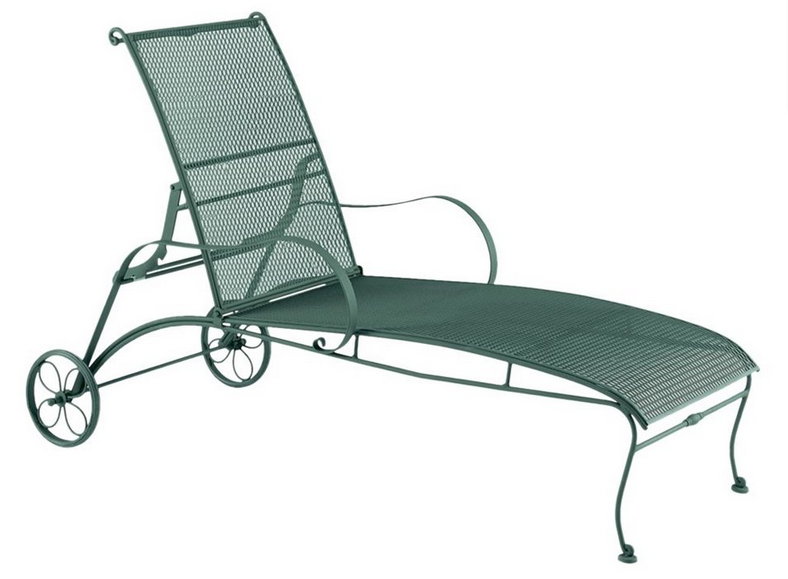 Verona Wrought Iron Adjustable Chaise Lounge