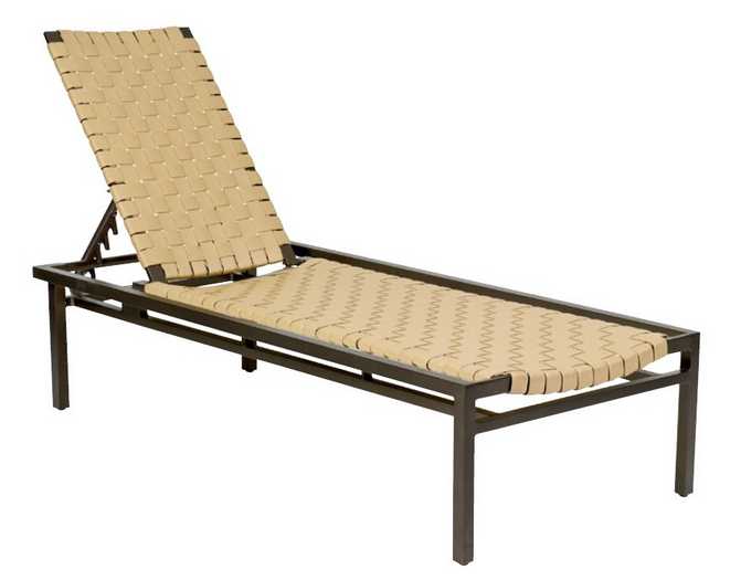 Salona Strap by Joe Ruggiero Aluminum Adjustable Chaise Lounge